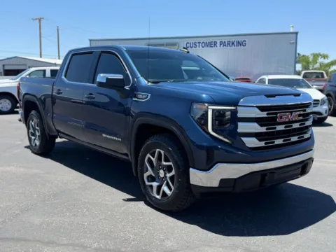 Blue 2023 GMC Sierra 1500 Crew Cab SLE Pickup 4D 5 3/4 ft for sale in Las Cruces, NM