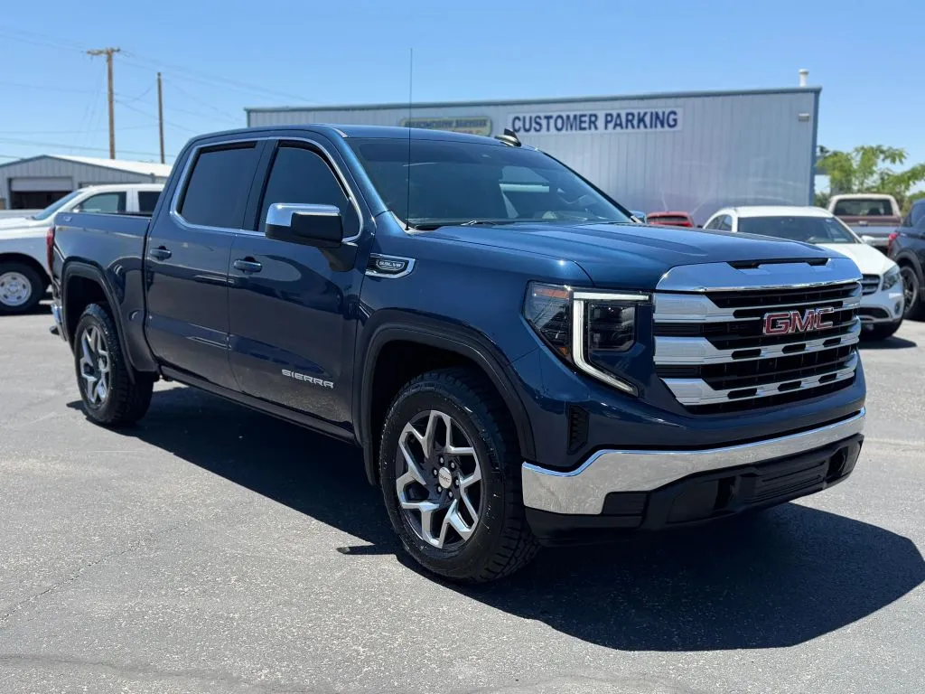 Blue 2023 GMC Sierra 1500 Crew Cab SLE Pickup 4D 5 3/4 ft for sale in Las Cruces, NM