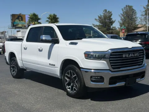 White 2025 Ram 1500 Crew Cab Laramie Pickup 4D 5 1/2 ft for sale in Las Cruces, NM