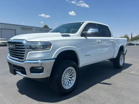 White 2025 Ram 1500 Crew Cab Laramie Pickup 4D 5 1/2 ft for sale in Las Cruces, NM