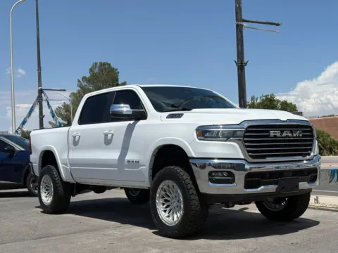 White 2025 Ram 1500 Crew Cab Laramie Pickup 4D 5 1/2 ft for sale in Las Cruces, NM