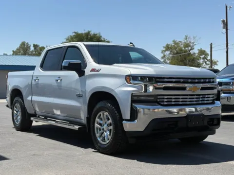 Silver 2019 Chevrolet Silverado 1500 Crew Cab RST Pickup 4D 5 3/4 ft for sale in Las Cruces, NM