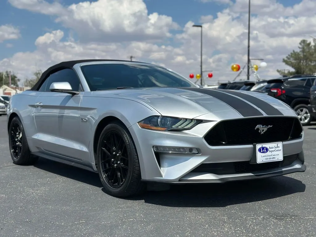 Silver 2019 Ford Mustang GT Premium Convertible 2D for sale in Las Cruces, NM