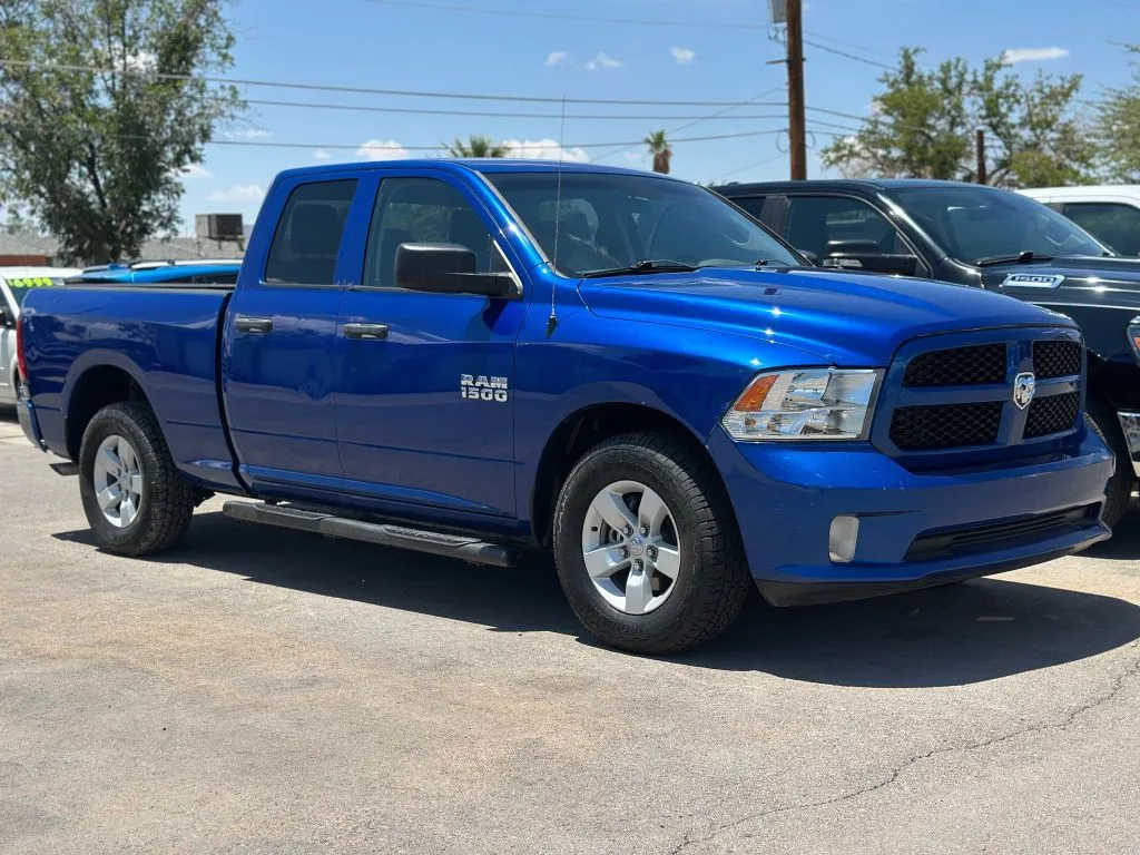Blue 2017 Ram 1500 Quad Cab Express Pickup 4D 6 1/3 ft for sale in Las Cruces, NM