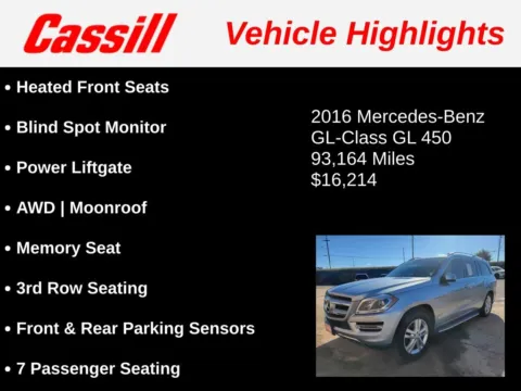 Another view of 2016 Mercedes-Benz GL-Class GL 450 for sale in Cedar Rapids, IA at Cassill Motors