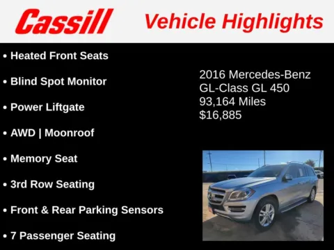 Another view of 2016 Mercedes-Benz GL-Class GL 450 for sale in Cedar Rapids, IA at Cassill Motors