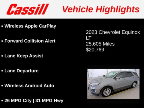 Another view of 2023 Chevrolet Equinox LT for sale in Cedar Rapids, IA at Cassill Motors