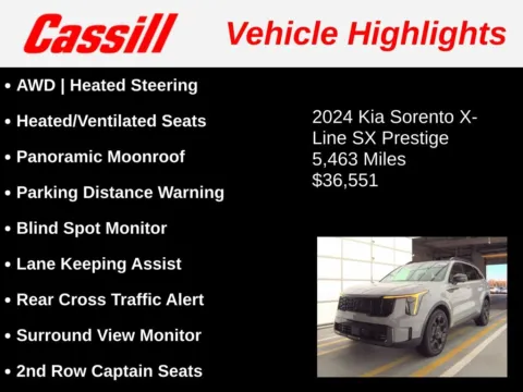 Another view of 2024 Kia Sorento X-Line SX Prestige for sale in Cedar Rapids, IA at Cassill Motors