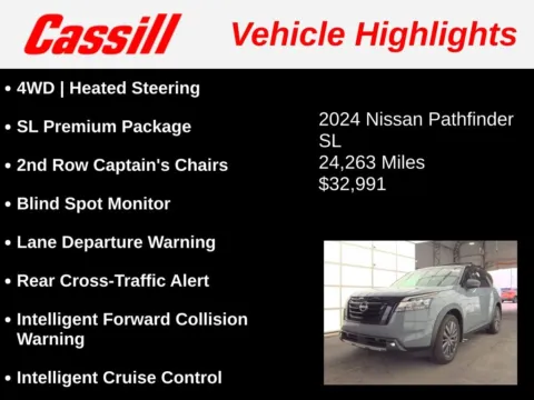Another view of 2024 Nissan Pathfinder SL for sale in Cedar Rapids, IA at Cassill Motors