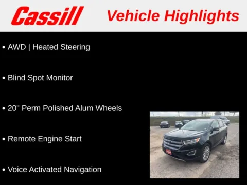 Another view of 2017 Ford Edge Titanium for sale in Cedar Rapids, IA at Cassill Motors