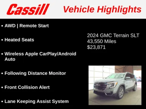 Another view of 2024 GMC Terrain SLT for sale in Cedar Rapids, IA at Cassill Motors