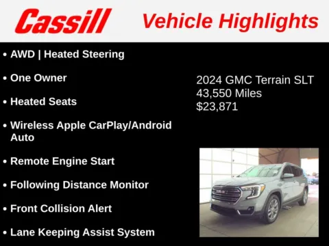 Another view of 2024 GMC Terrain SLT for sale in Cedar Rapids, IA at Cassill Motors