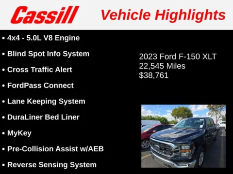 Another view of 2023 Ford F-150 XLT for sale in Cedar Rapids, IA at Cassill Motors
