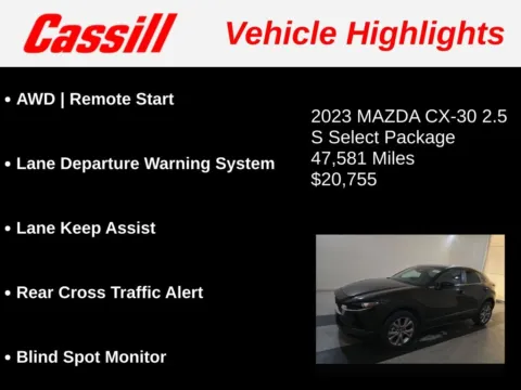 Another view of 2023 Mazda CX-30 2.5 S Select Package for sale in Cedar Rapids, IA at Cassill Motors