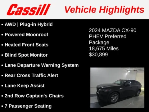Another view of 2024 Mazda CX-90 PHEV Preferred for sale in Cedar Rapids, IA at Cassill Motors