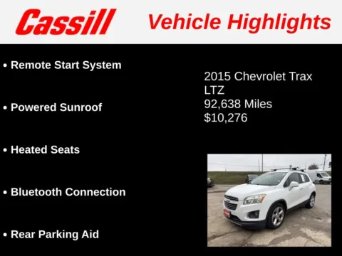 Another view of 2015 Chevrolet Trax LTZ for sale in Cedar Rapids, IA at Cassill Motors