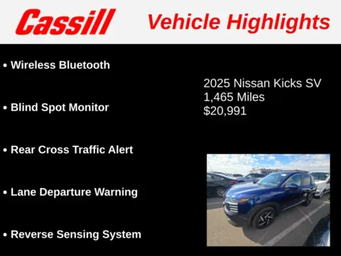 Another view of 2025 Nissan Kicks SV for sale in Cedar Rapids, IA at Cassill Motors