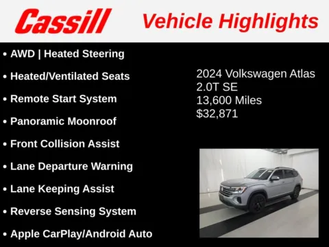 Another view of 2024 Volkswagen Atlas 2.0T SE w/Technology for sale in Cedar Rapids, IA at Cassill Motors
