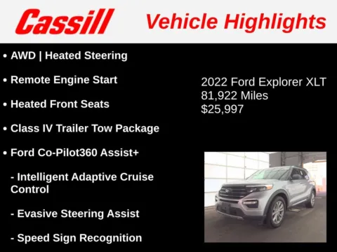 Another view of 2022 Ford Explorer XLT for sale in Cedar Rapids, IA at Cassill Motors