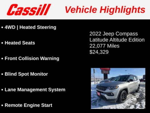 Another view of 2022 Jeep Compass Altitude for sale in Cedar Rapids, IA at Cassill Motors
