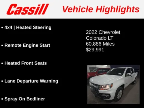 Another view of 2022 Chevrolet Colorado LT for sale in Cedar Rapids, IA at Cassill Motors