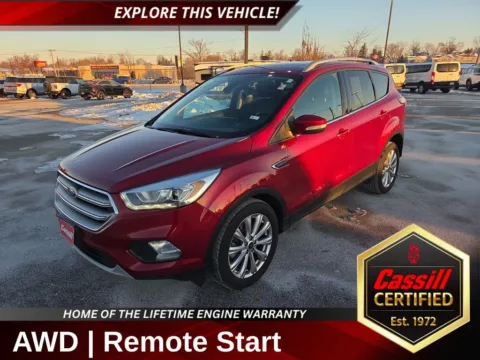 Red 2017 Ford Escape Titanium for sale in Cedar Rapids, IA