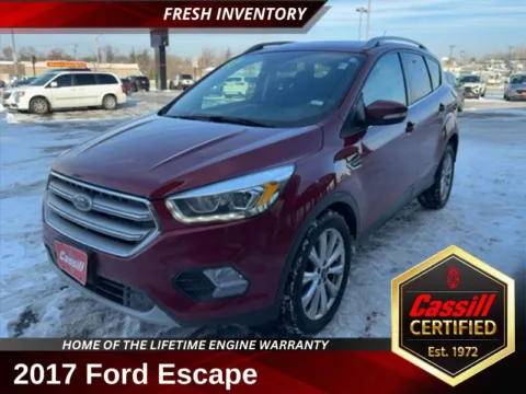 Red 2017 Ford Escape Titanium for sale in Cedar Rapids, IA