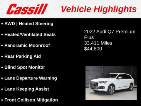 Another view of 2022 Audi Q7 55 Premium Plus for sale in Cedar Rapids, IA at Cassill Motors