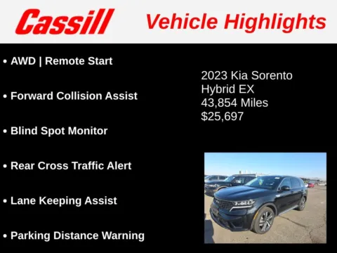 Another view of 2023 Kia Sorento Hybrid EX for sale in Cedar Rapids, IA at Cassill Motors