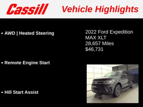 Another view of 2022 Ford Expedition Max XLT for sale in Cedar Rapids, IA at Cassill Motors