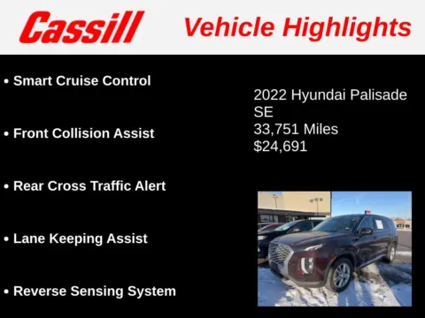 Another view of 2022 Hyundai Palisade SE for sale in Cedar Rapids, IA at Cassill Motors