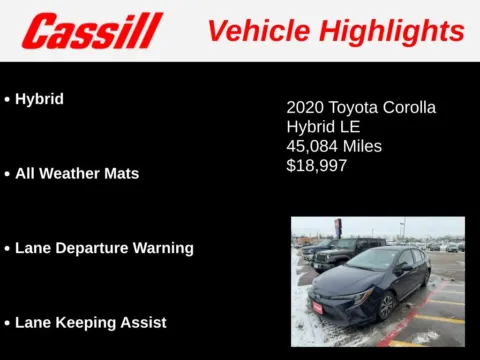 More photos of 2020 Toyota Corolla Hybrid LE at Cassill Motors, IA