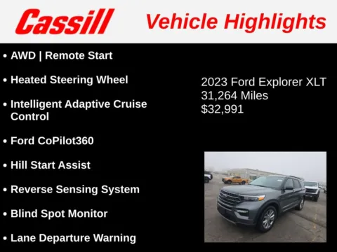 Another view of 2023 Ford Explorer XLT for sale in Cedar Rapids, IA at Cassill Motors