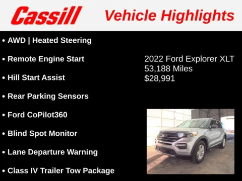 Another view of 2022 Ford Explorer XLT for sale in Cedar Rapids, IA at Cassill Motors