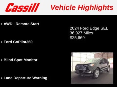 Another view of 2024 Ford Edge SEL for sale in Cedar Rapids, IA at Cassill Motors