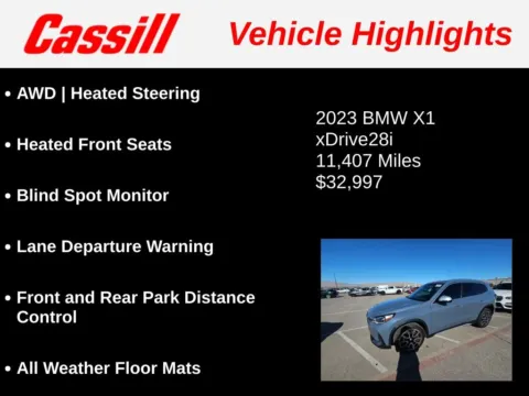 Another view of 2023 BMW X1 xDrive28i for sale in Cedar Rapids, IA at Cassill Motors