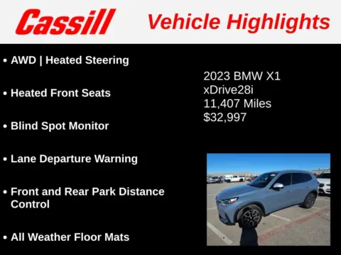 Another view of 2023 BMW X1 xDrive28i for sale in Cedar Rapids, IA at Cassill Motors