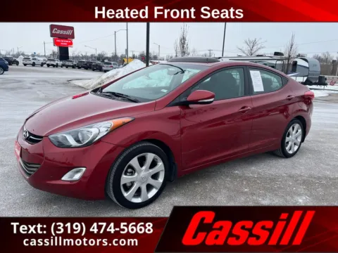 Red 2013 Hyundai Elantra Limited for sale in Cedar Rapids, IA