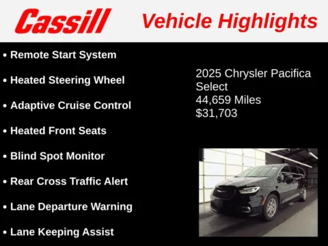 Another view of 2025 Chrysler Pacifica Select for sale in Cedar Rapids, IA at Cassill Motors