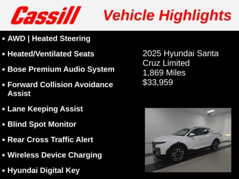 Another view of 2025 Hyundai Santa Cruz Limited for sale in Cedar Rapids, IA at Cassill Motors