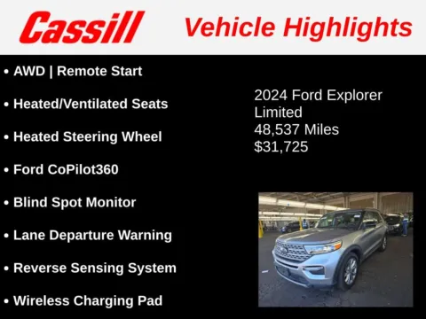Another view of 2024 Ford Explorer Limited for sale in Cedar Rapids, IA at Cassill Motors