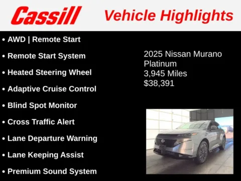 Another view of 2025 Nissan Murano Platinum for sale in Cedar Rapids, IA at Cassill Motors