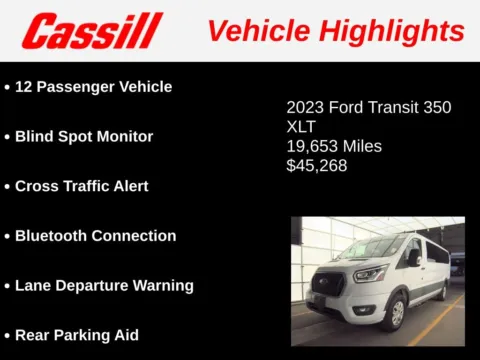 Another view of 2023 Ford Transit-350 XLT for sale in Cedar Rapids, IA at Cassill Motors
