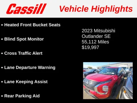 Another view of 2023 Mitsubishi Outlander SE for sale in Cedar Rapids, IA at Cassill Motors