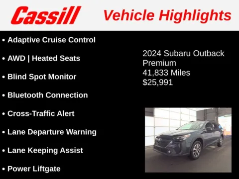 Another view of 2024 Subaru Outback Premium for sale in Cedar Rapids, IA at Cassill Motors