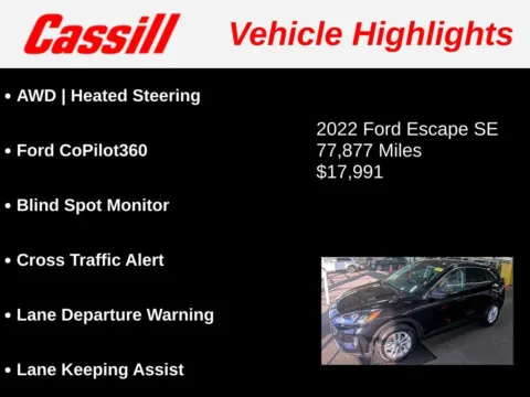 Another view of 2022 Ford Escape SE for sale in Cedar Rapids, IA at Cassill Motors