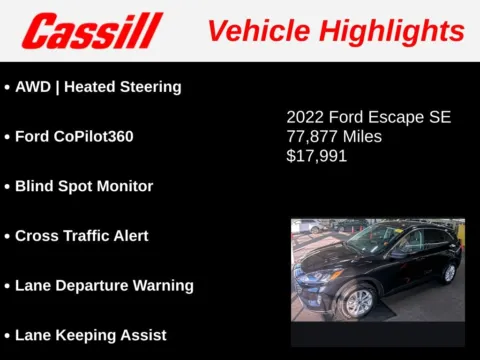 Another view of 2022 Ford Escape SE for sale in Cedar Rapids, IA at Cassill Motors