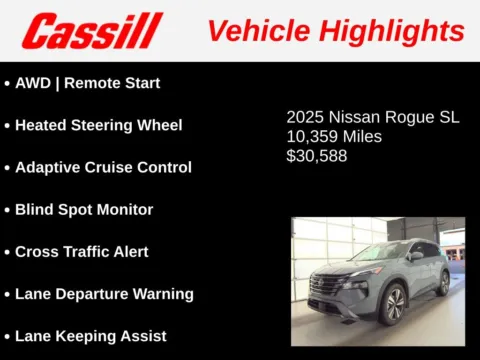 Another view of 2025 Nissan Rogue SL for sale in Cedar Rapids, IA at Cassill Motors
