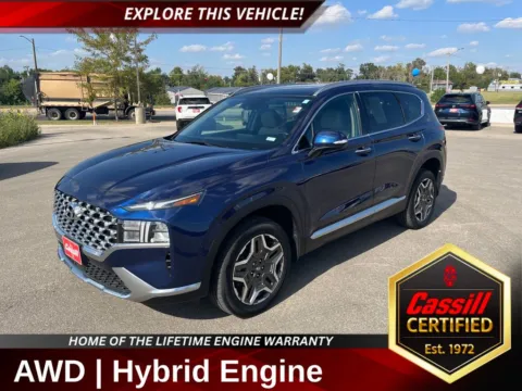 Blue 2023 Hyundai Santa Fe Hybrid SEL Premium for sale in Cedar Rapids, IA
