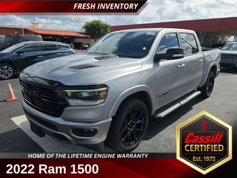 Silver 2022 Ram 1500 Laramie for sale in Cedar Rapids, IA